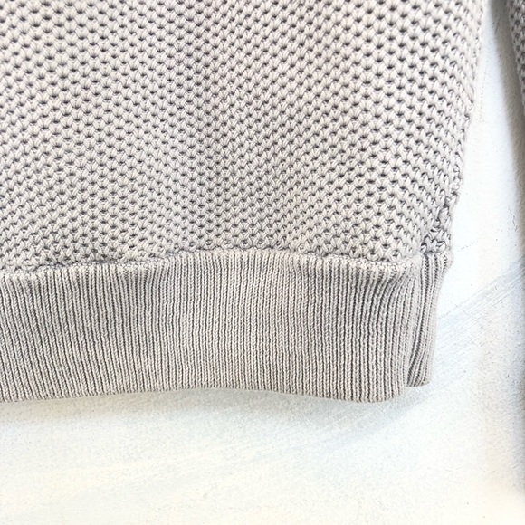 Vince Men’s Textured Cotton Grey Pullover Hoodie - Picture 8 of 8